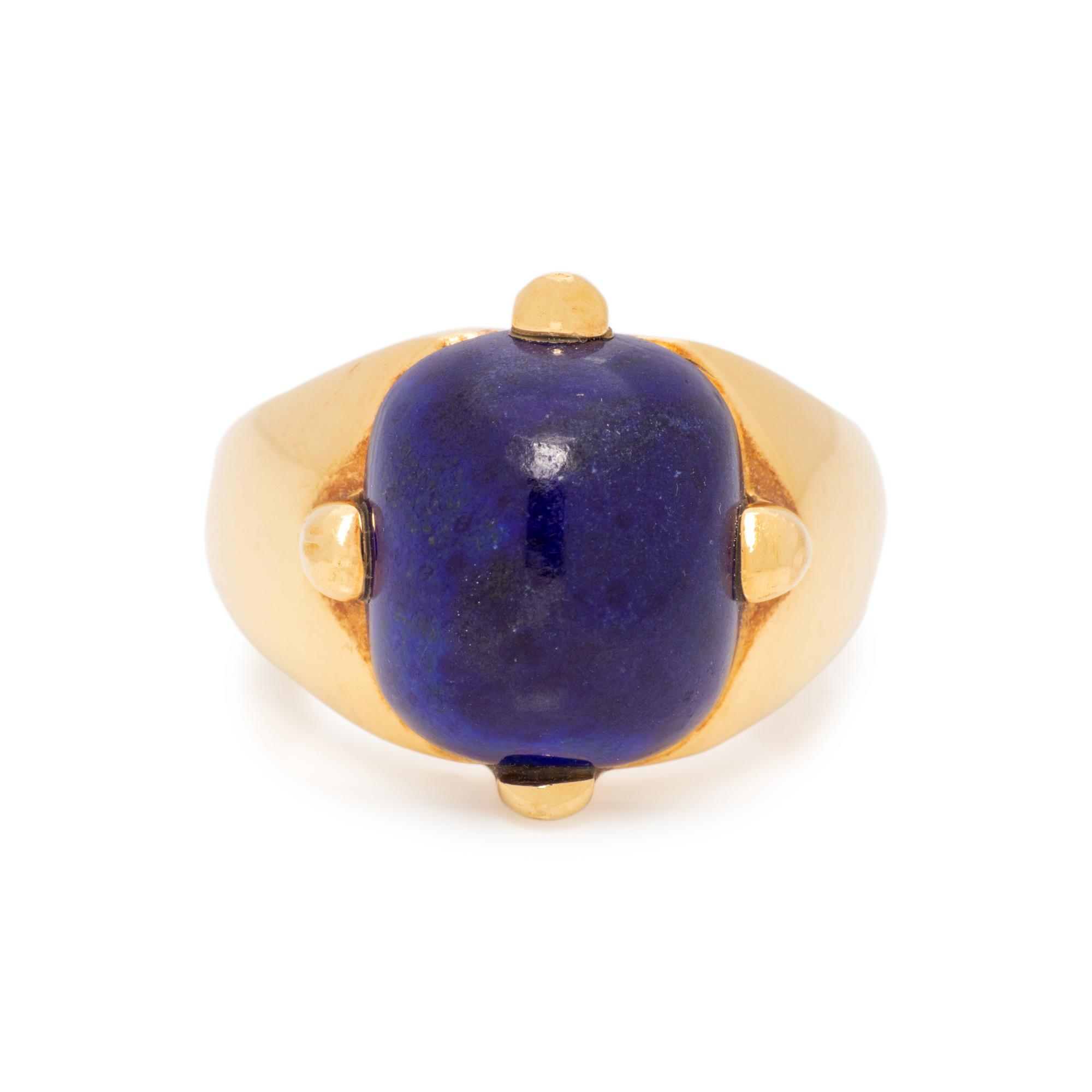 YELLOW GOLD AND LAPIS LAZULI RING