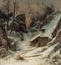 Attributed to Gustave Courbet, (French, 1819-1877), Effet de Neige, c. 1870