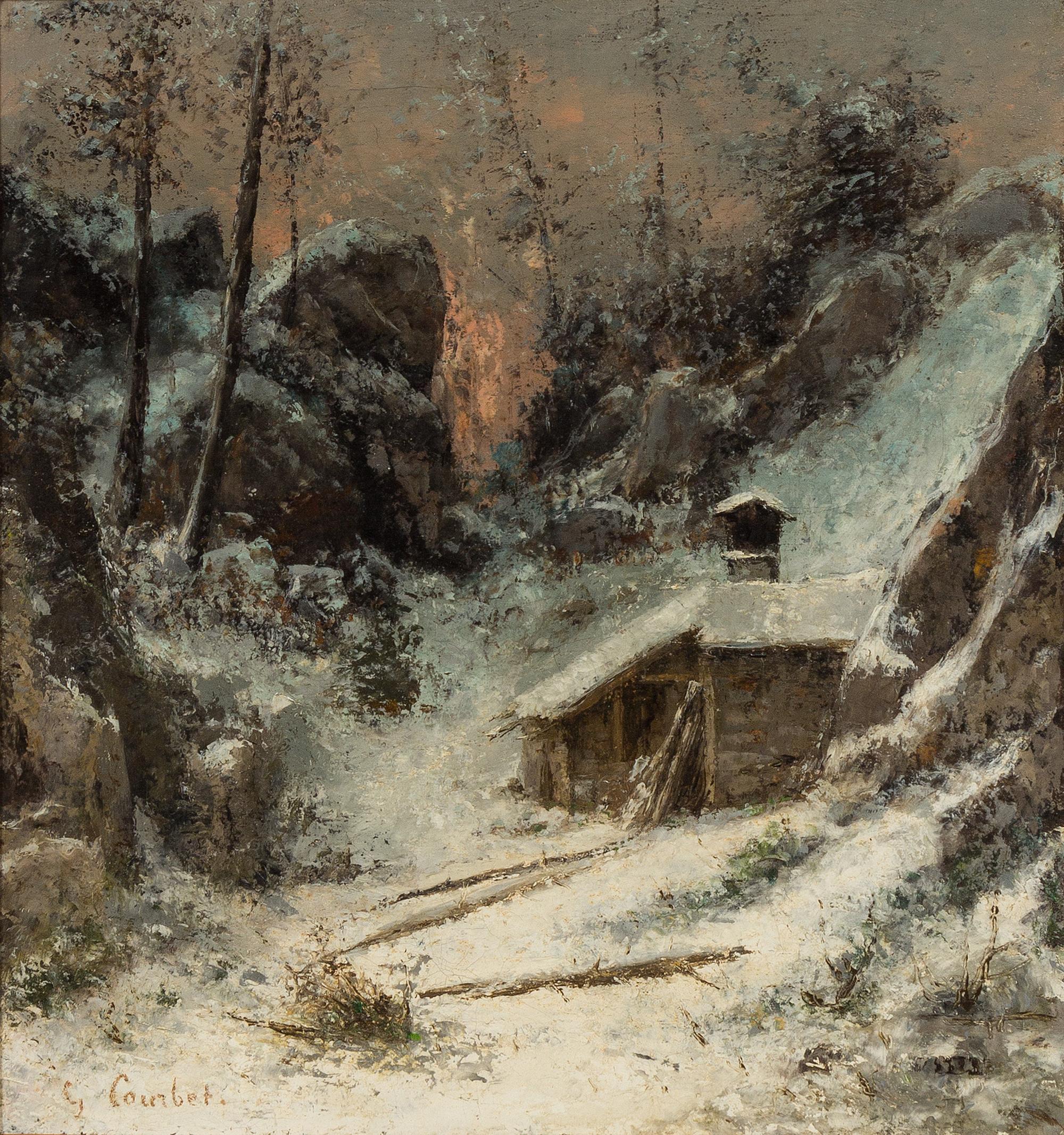 Attributed to Gustave Courbet, (French, 1819-1877), Effet de Neige, c. 1870