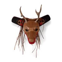 Carved and Painted Deer Mask