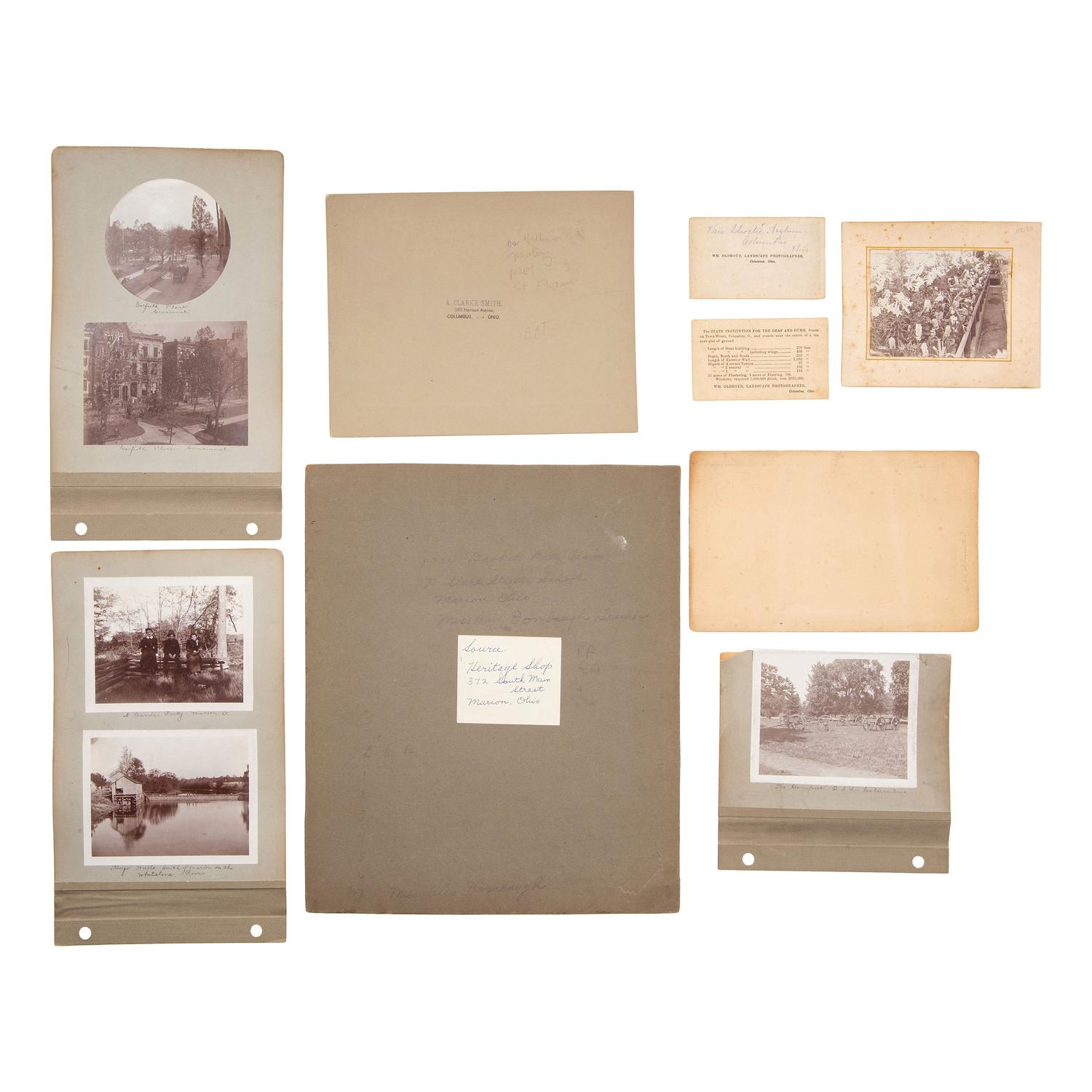 [EARLY PHOTOGRAPHY]. A group of 80 photographs of Columbus, Ohio and Ohio State University, including: