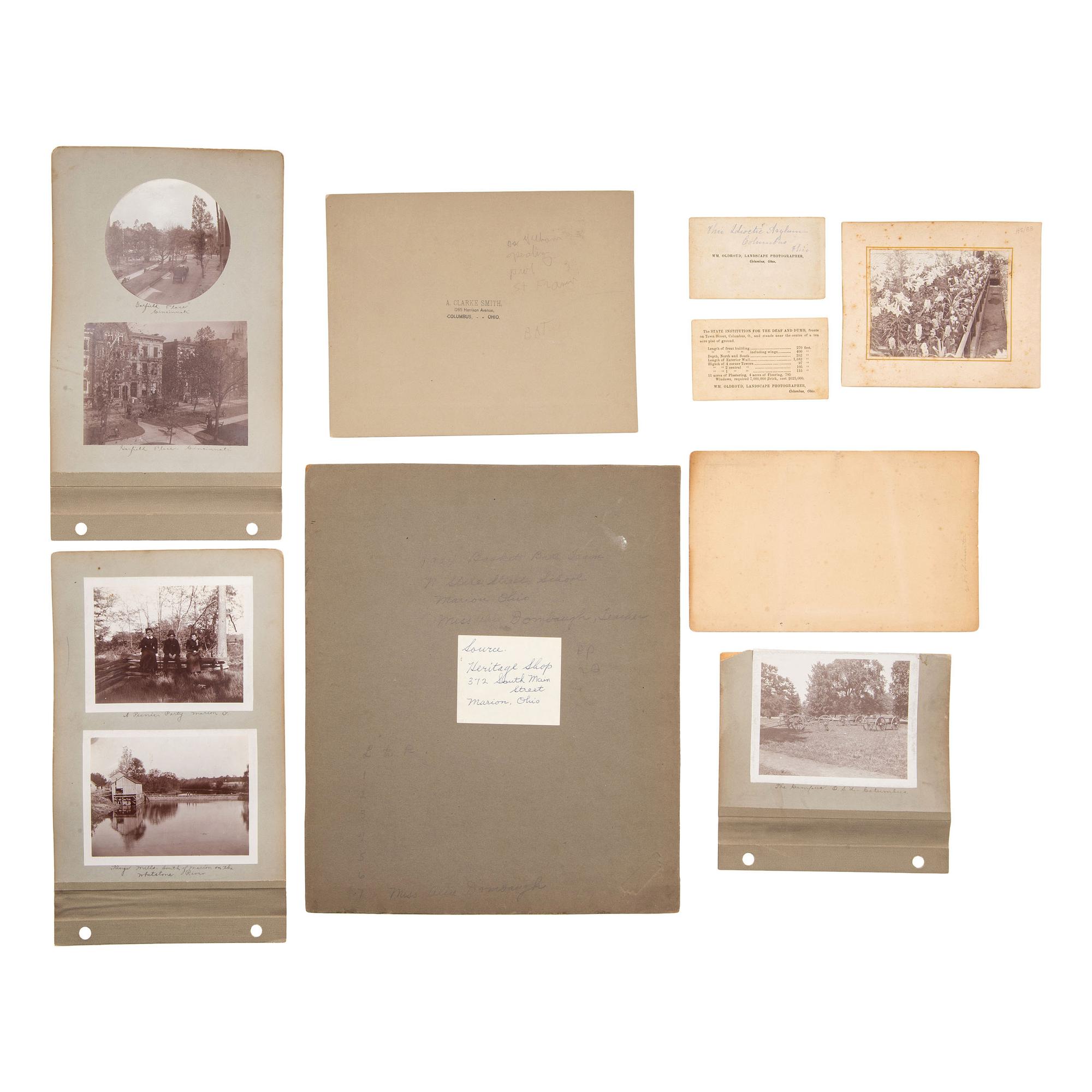 [EARLY PHOTOGRAPHY]. A group of 80 photographs of Columbus, Ohio and Ohio State University, including: