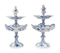 A Pair of Meissen Porcelain Dessert Stands
