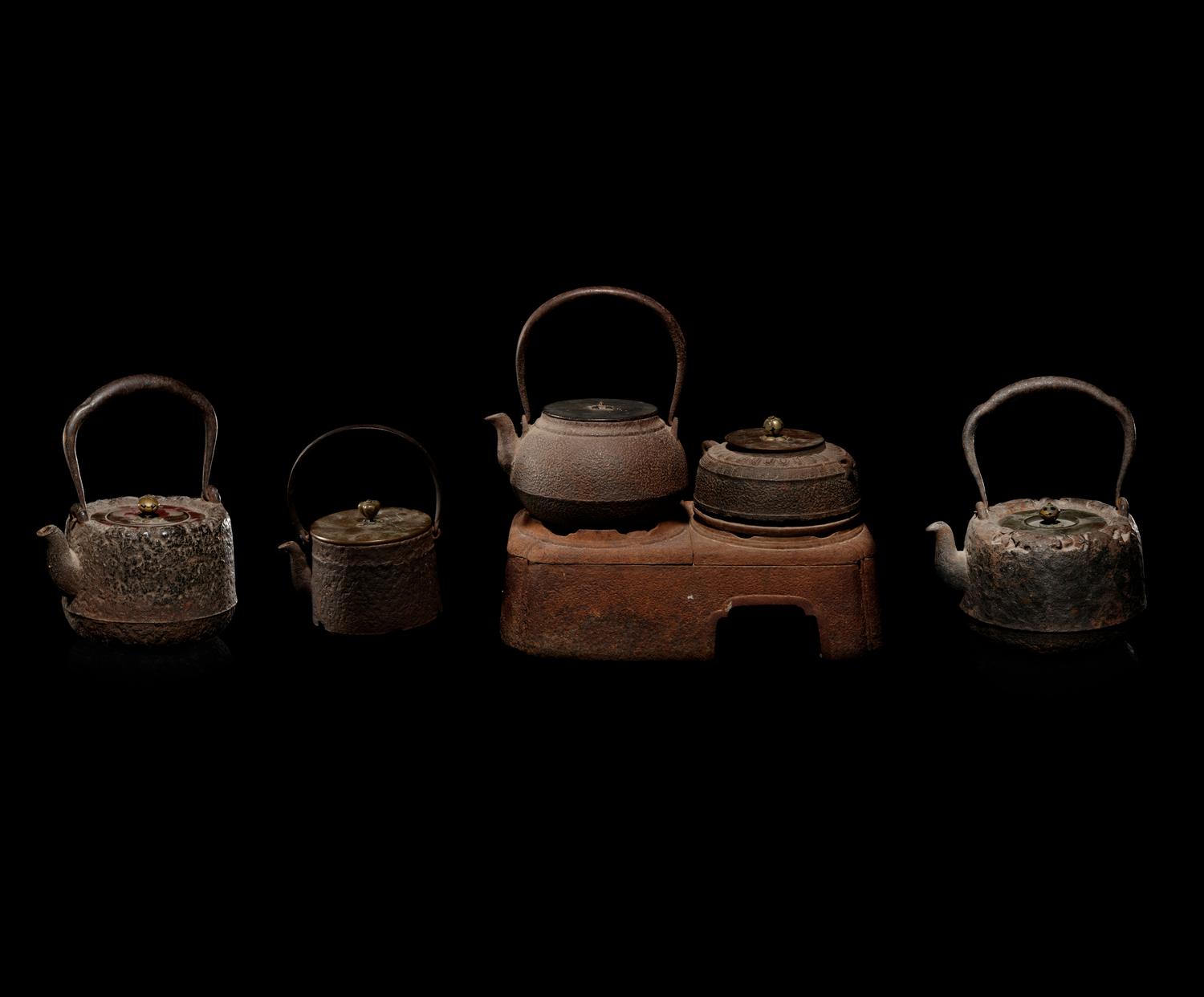 Five Japanese Cast Iron Tea Wares