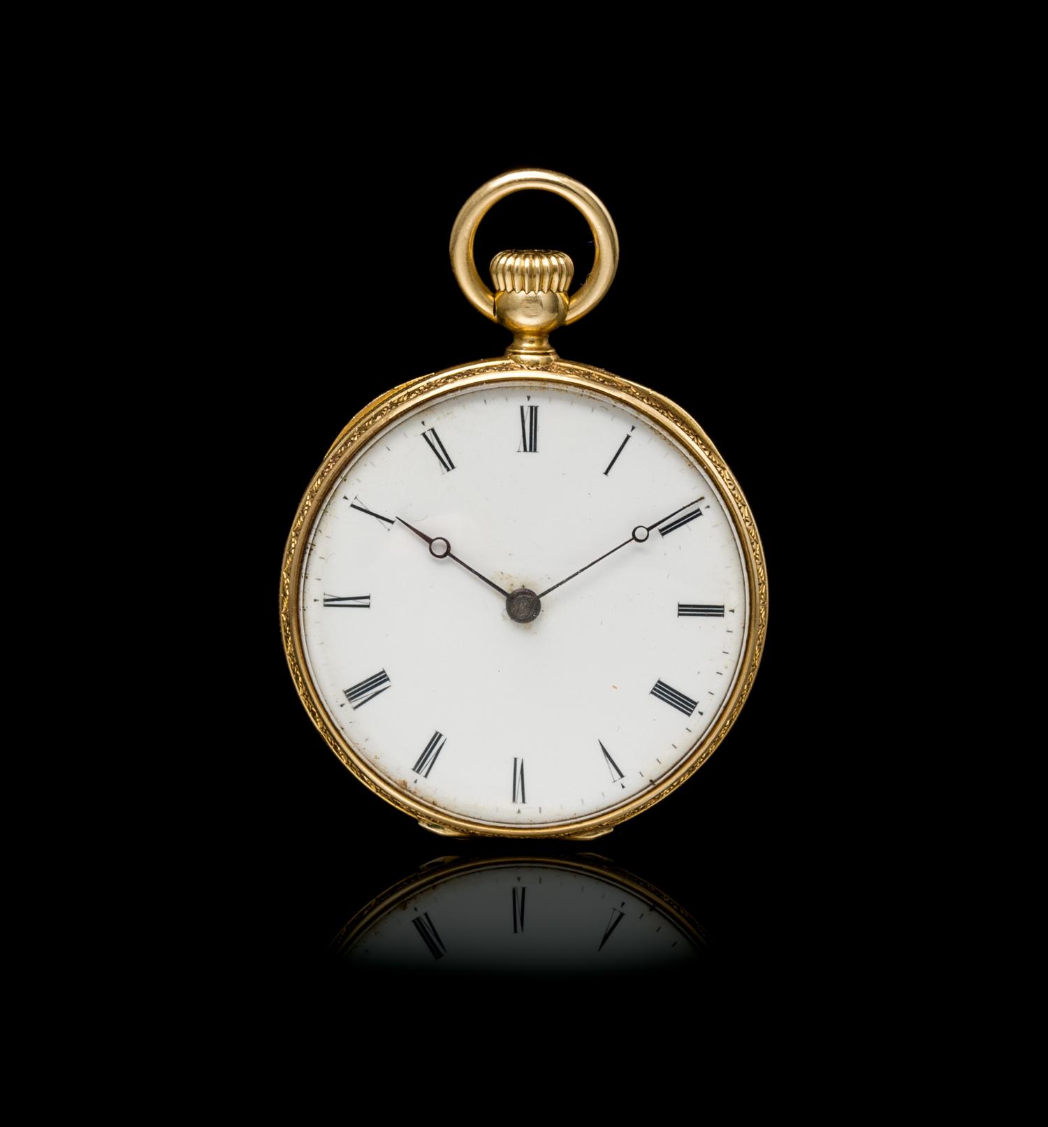 An 18 Karat Yellow Gold Open Face Pocket Watch, Patek Philippe for A.H. Rodanet & Cie.,