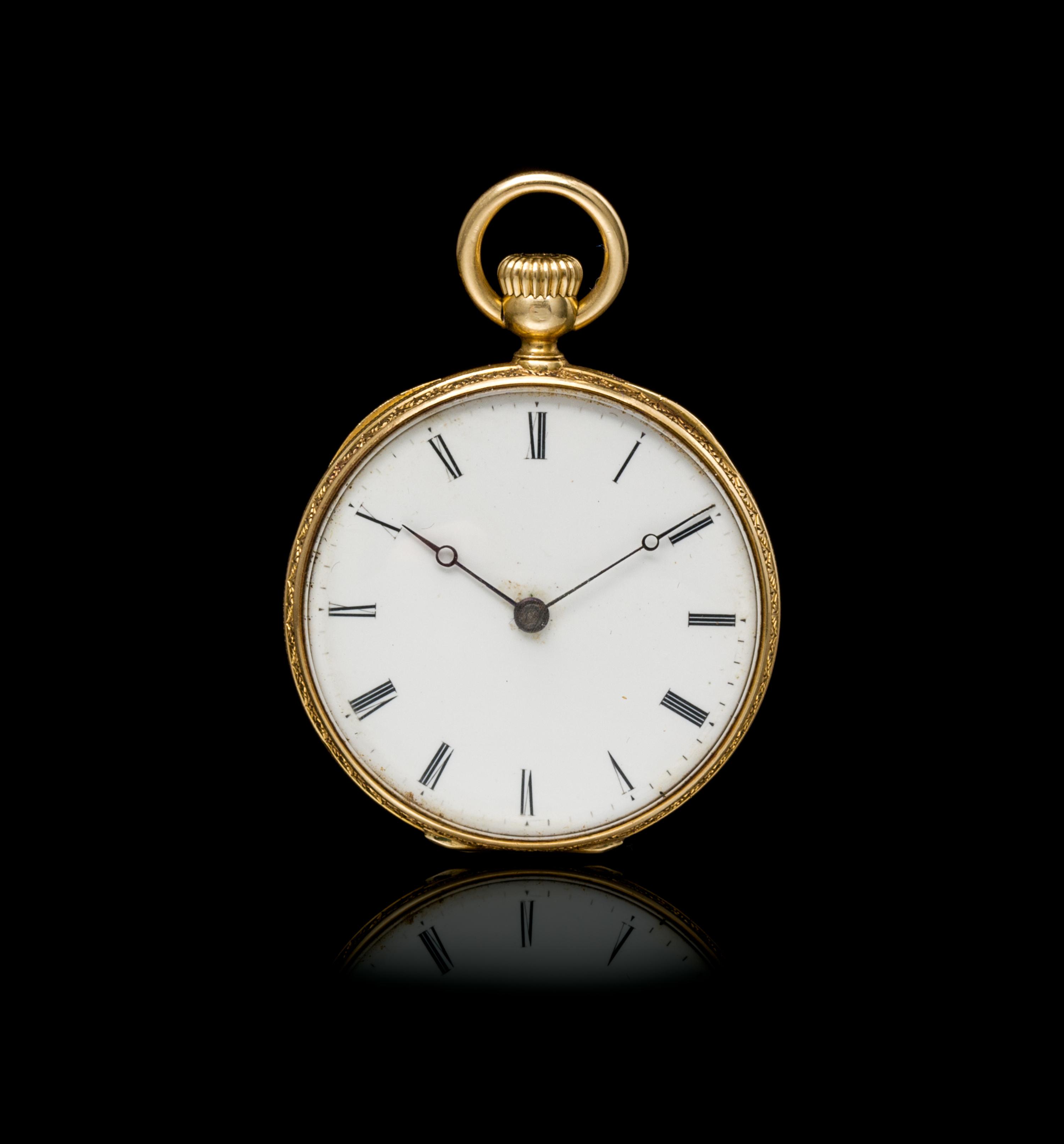 An 18 Karat Yellow Gold Open Face Pocket Watch, Patek Philippe for A.H. Rodanet & Cie.,