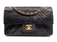 Chanel Navy Classic Medium Double Flap, 1996-97