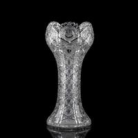 A Brilliant-Period Cut Glass Tulip Vase with Hobstars