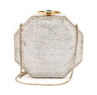 A Judith Leiber Crystal Octagonal Minaudiere, 5.5 "x 5.75" x 1.25".