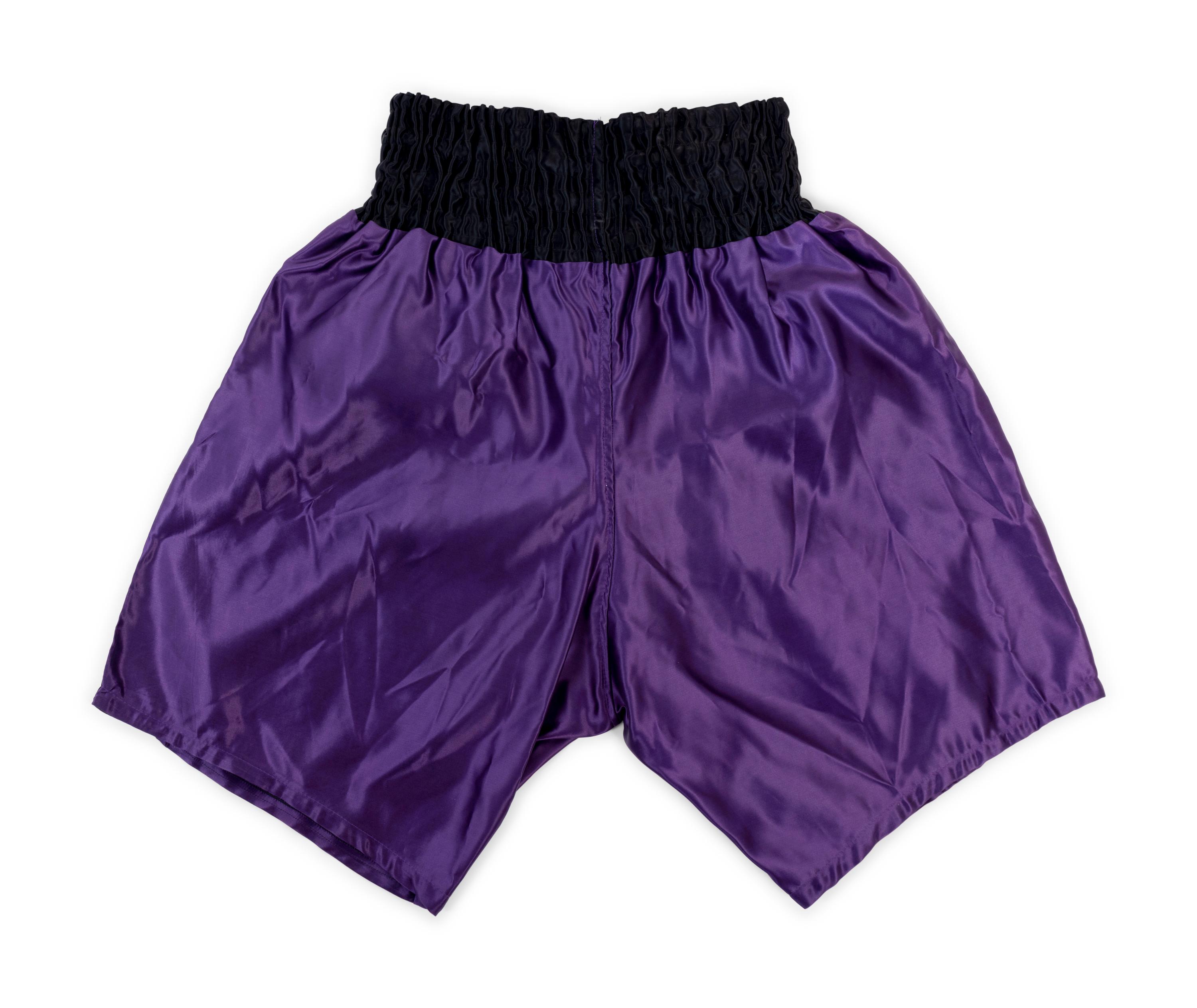 A Pair of Evander Holyfield Signed Autographed Boxing Trunks,