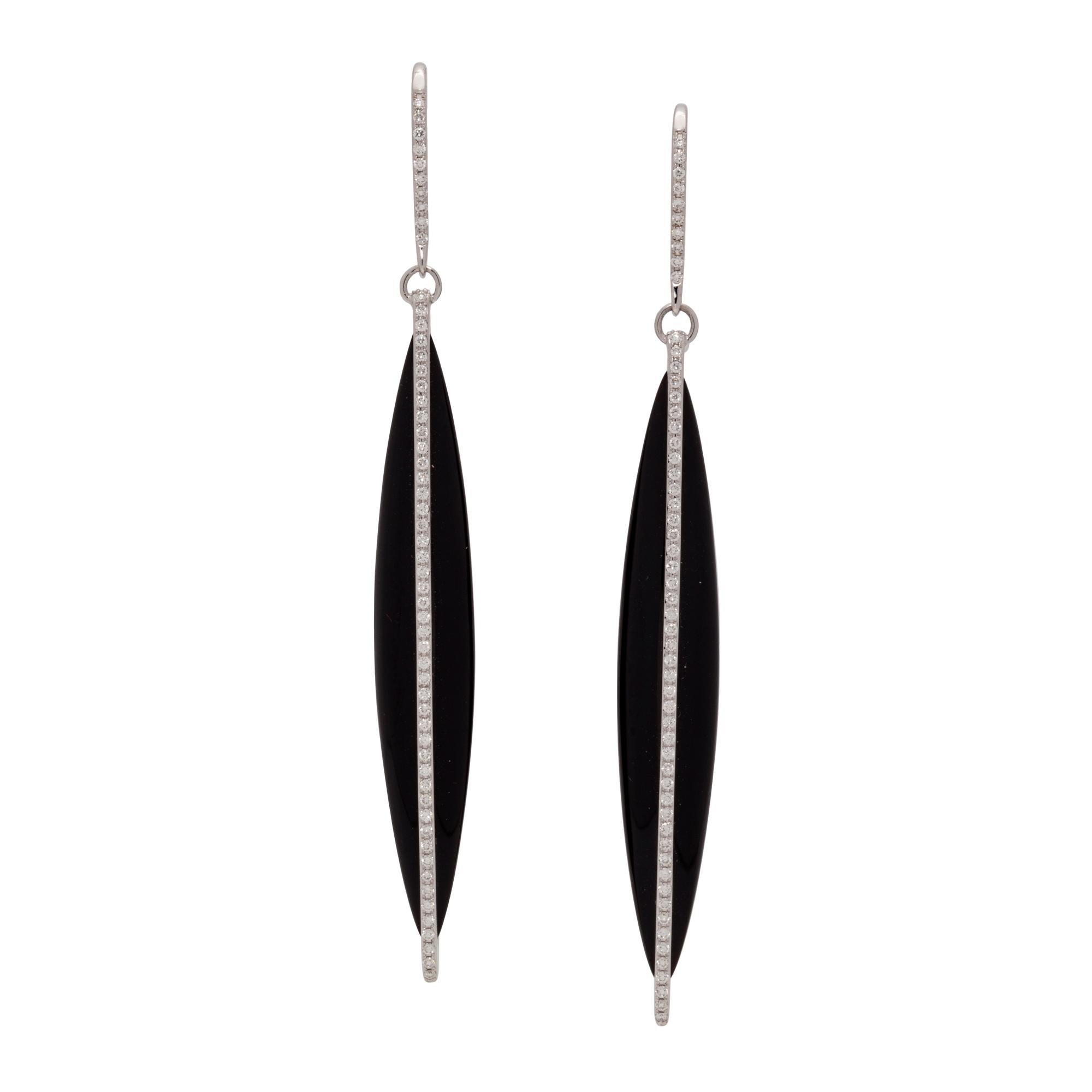 ONYX AND DIAMOND EARRINGS