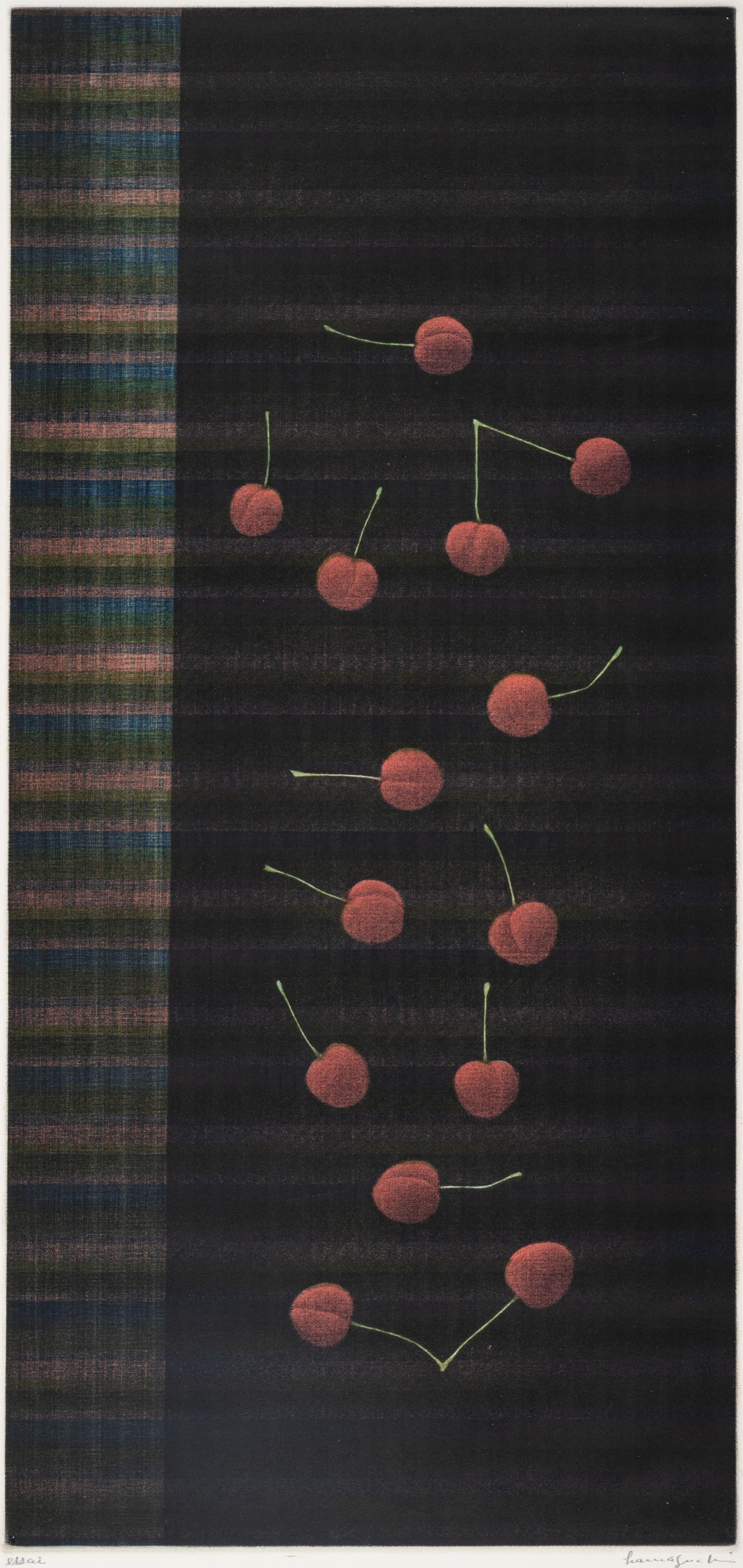 A group of four prints ( Fourteen Cherries; Clover Seeds; Pomegranate and Knife; Black Cherry)