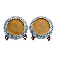 A Pair of Chinese Porcelain Chargers with Arabic Inscriptions