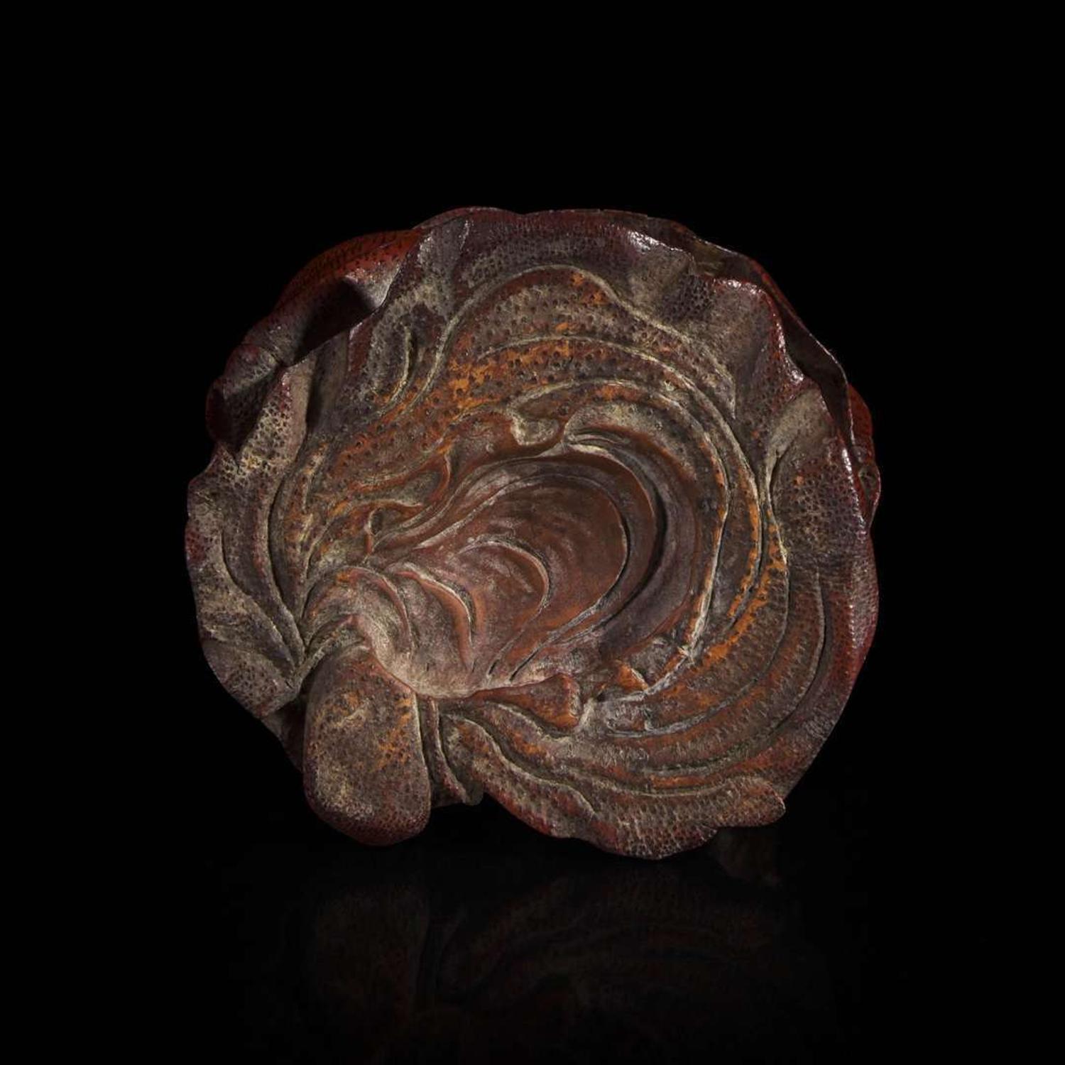 A Chinese finely-carved bamboo luohan and lion 竹雕笑狮罗汉 Qing dynasty ?