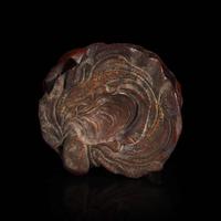 A Chinese finely-carved bamboo luohan and lion 竹雕笑狮罗汉 Qing dynasty ?
