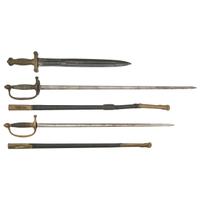 3 Ames Swords: Model 1832 Heavy Artillery, Model 1840 NCO and Model 1840 Musician