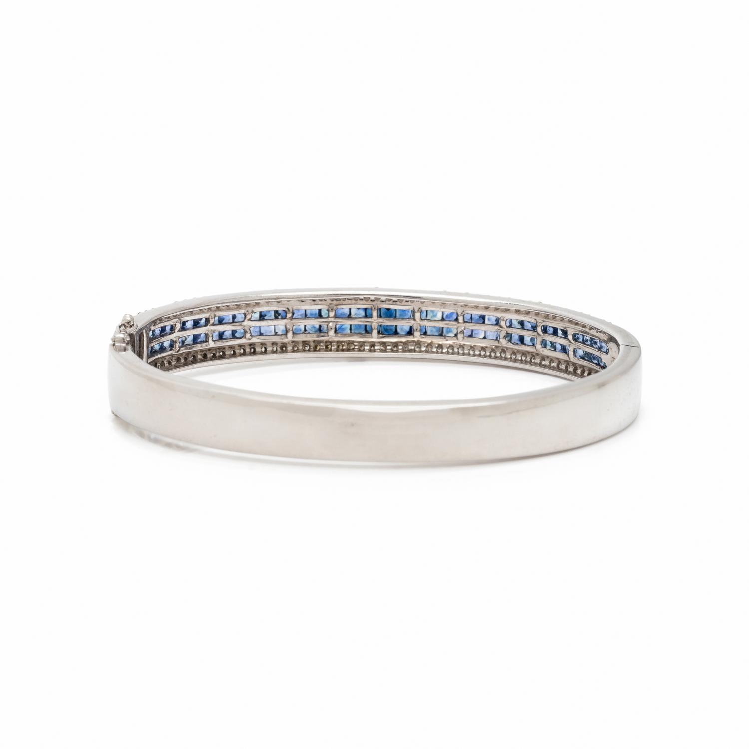 SAPPHIRE AND DIAMOND BANGLE BRACELET