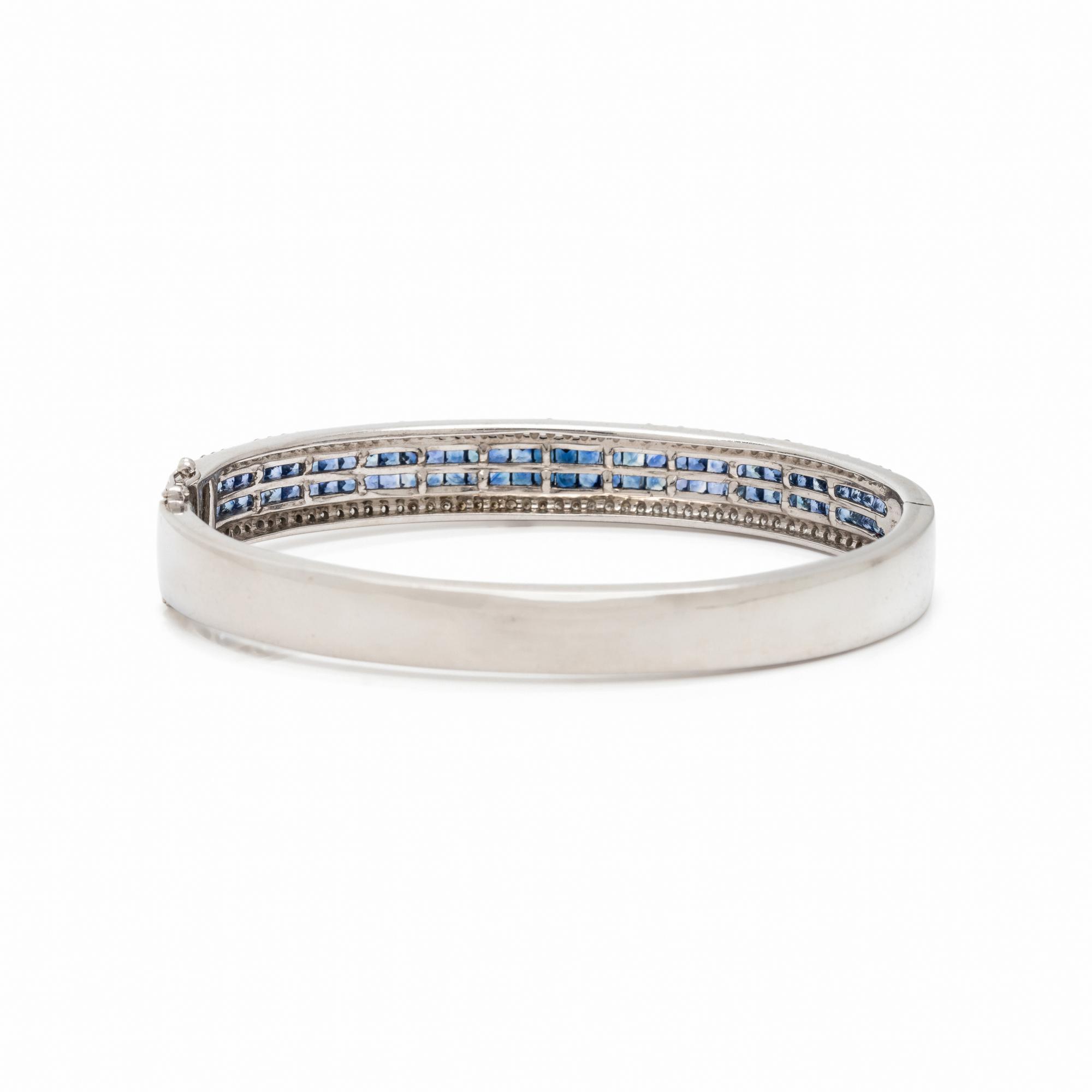 SAPPHIRE AND DIAMOND BANGLE BRACELET