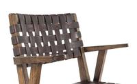 A Set of Four Contemporary Oak and Leather Armchairs