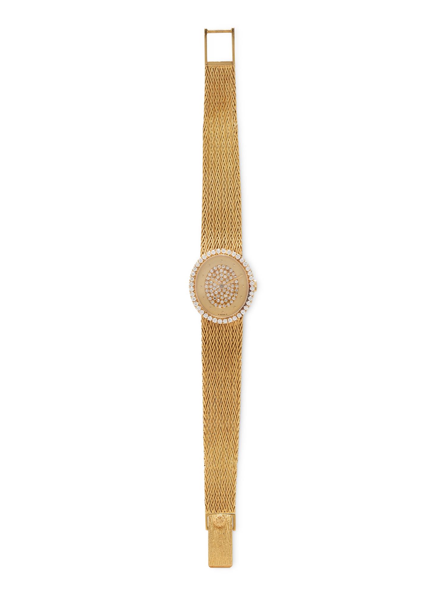 PATEK PHILIPPE, REF. 4506/1 18K YELLOW GOLD AND DIAMOND WATCH