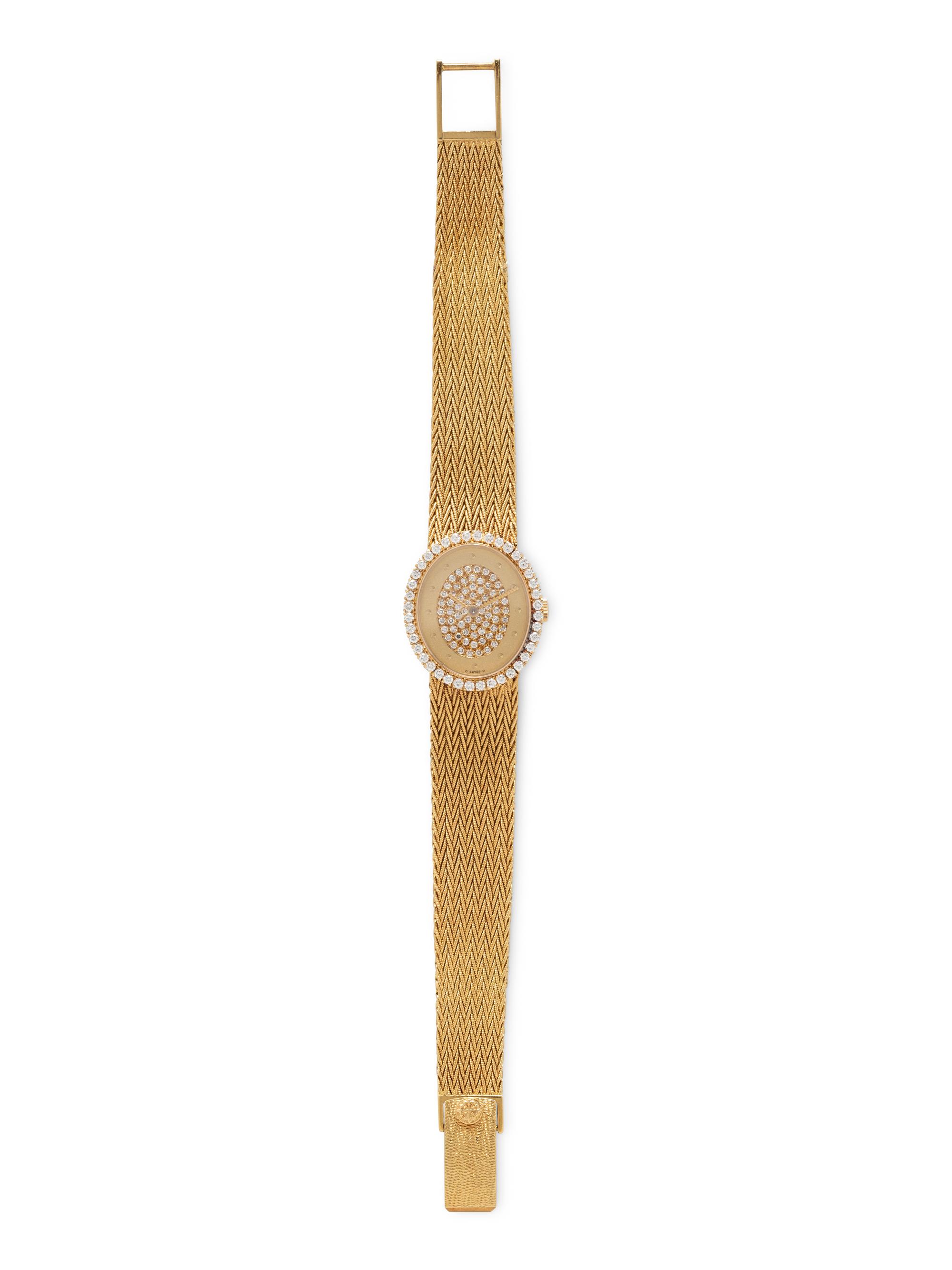 PATEK PHILIPPE, REF. 4506/1 18K YELLOW GOLD AND DIAMOND WATCH