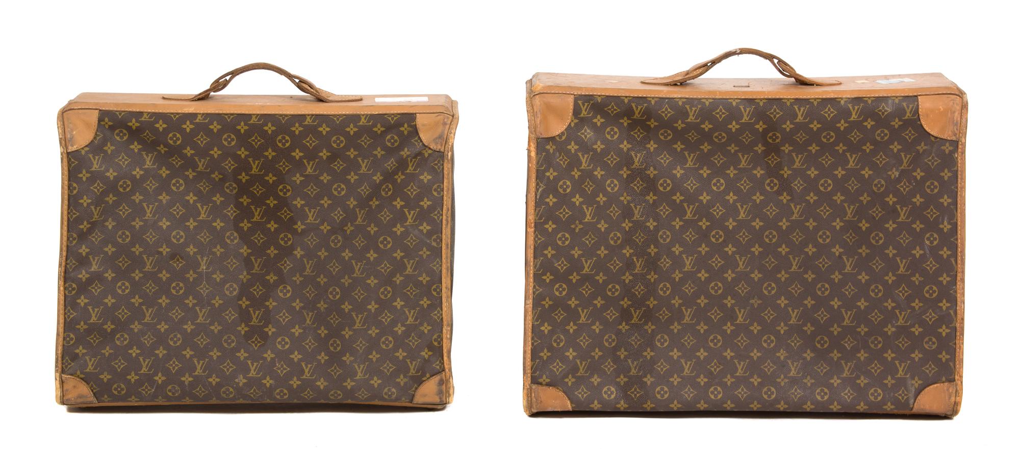 Two Louis Vuitton Soft Suitcases Largest height 20 x width 25 x depth 7 inches. — 20TH CENTURY