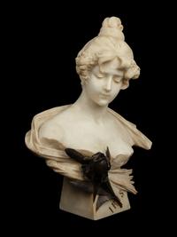 A Continental Alabaster Bust