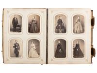 [CIVIL WAR] 2 CDV albums cont. portraits of soldiers, naval subjects, and North and South Americans.