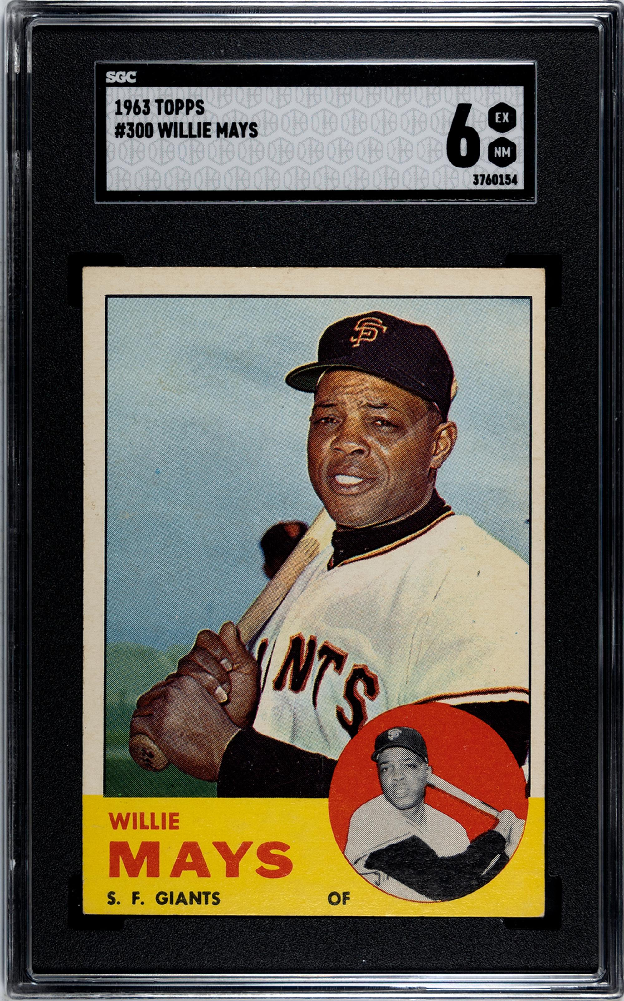 A 1963 Topps Willie Mays Baseball Card No. 300 (SGC 6 EX/NM)