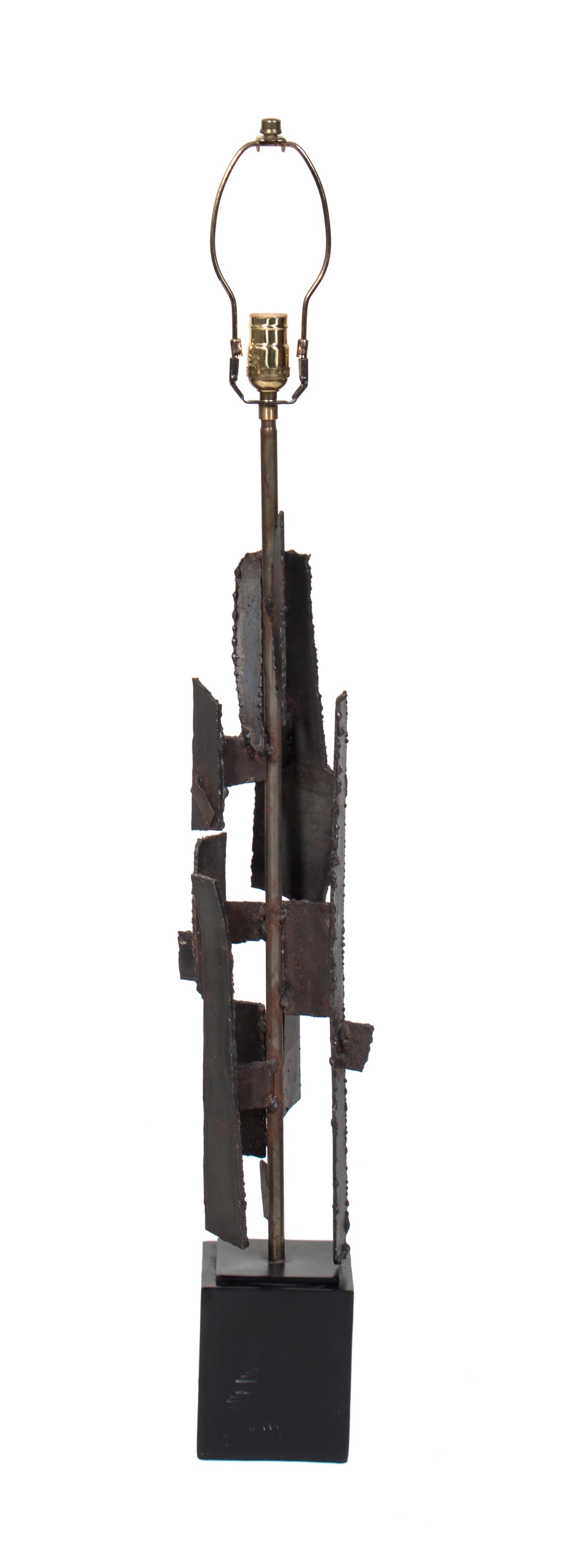 A Brutalist Table Lamp Height 46 1/4 inches. — HARRY BALMER FOR LAUREL
