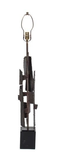 A Brutalist Table Lamp Height 46 1/4 inches. — HARRY BALMER FOR LAUREL