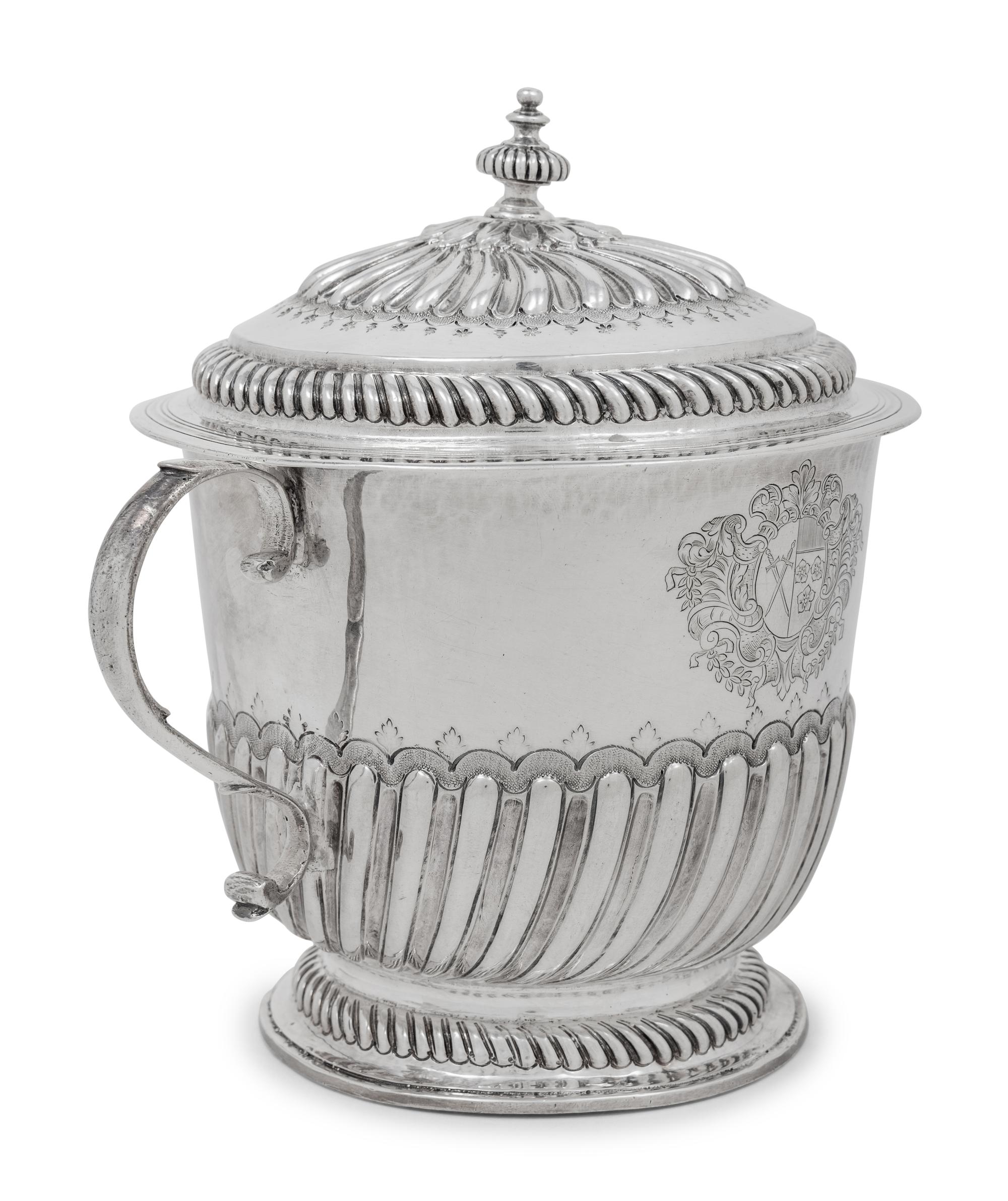 A Queen Anne Britannia Silver Cup and Cover