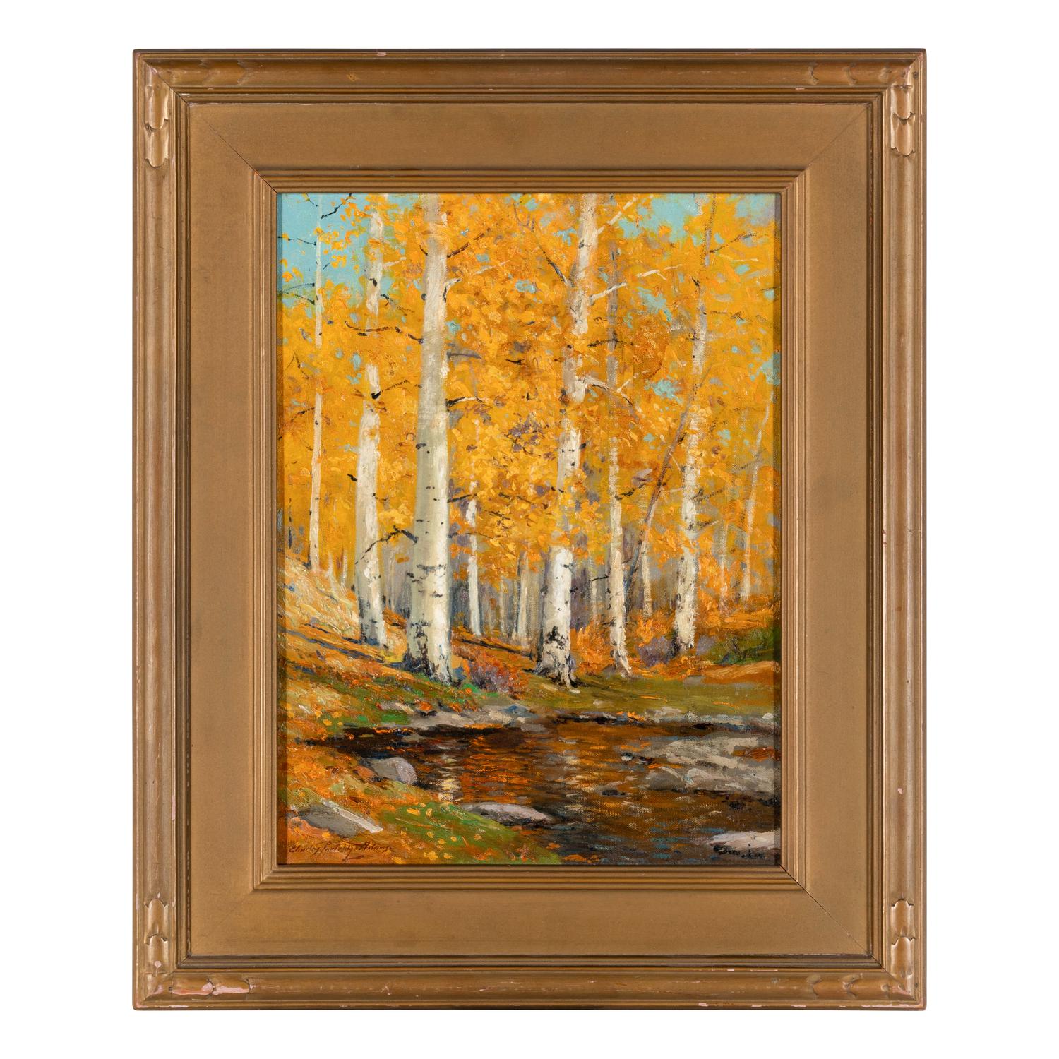 Charles Partridge Adams (American, 1858–1942) — Aspens in Gold, Estes Park, Colo.