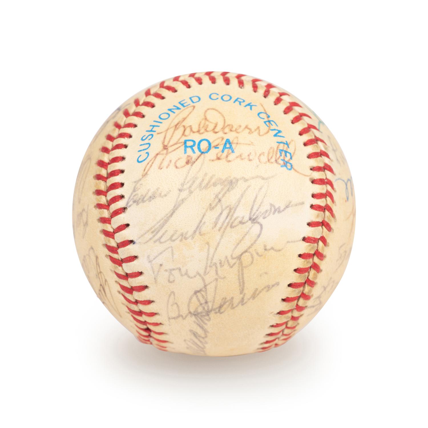 A Boston Red Sox Multi Signed Autograph Baseball With 29 Signatures Including Ted Williams (Beckett Authentication Services Letter BAS Certified),
