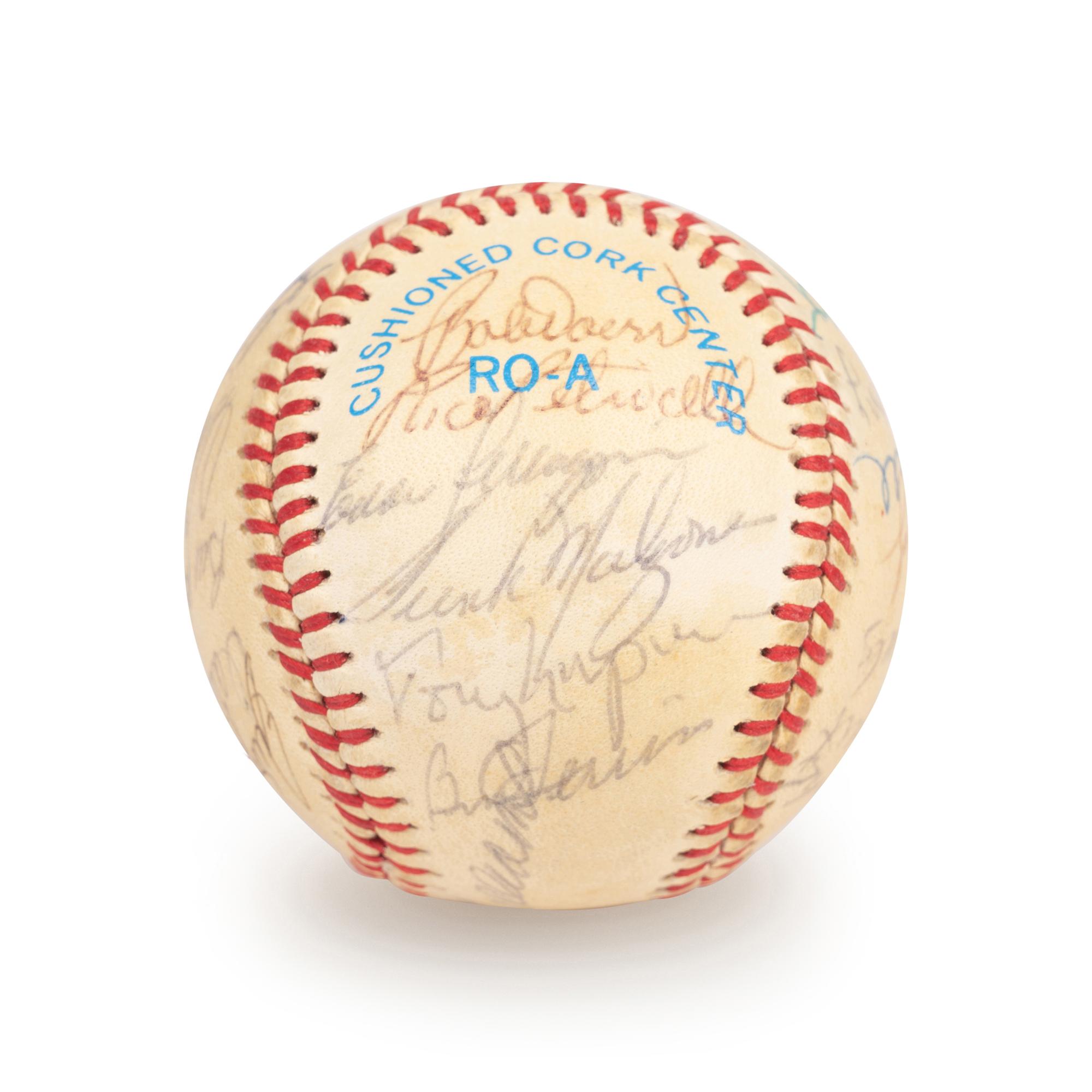 A Boston Red Sox Multi Signed Autograph Baseball With 29 Signatures Including Ted Williams (Beckett Authentication Services Letter BAS Certified),