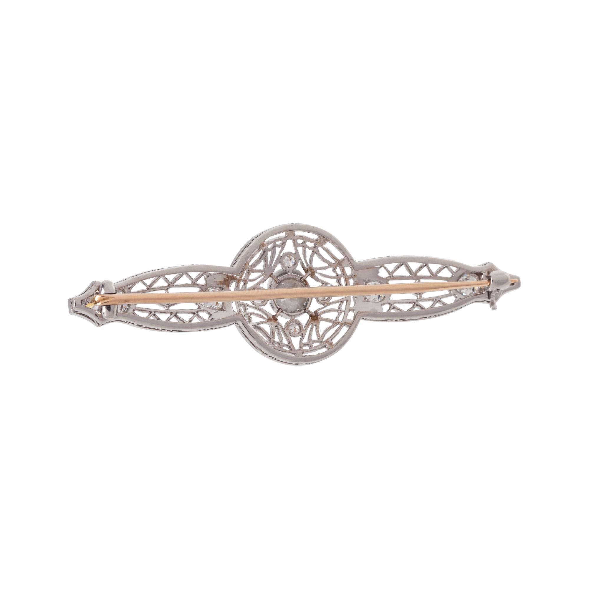 ANTIQUE, DIAMOND BROOCH