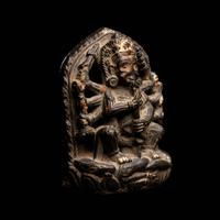 A Nepalese Blackstone Stele of Chamunda