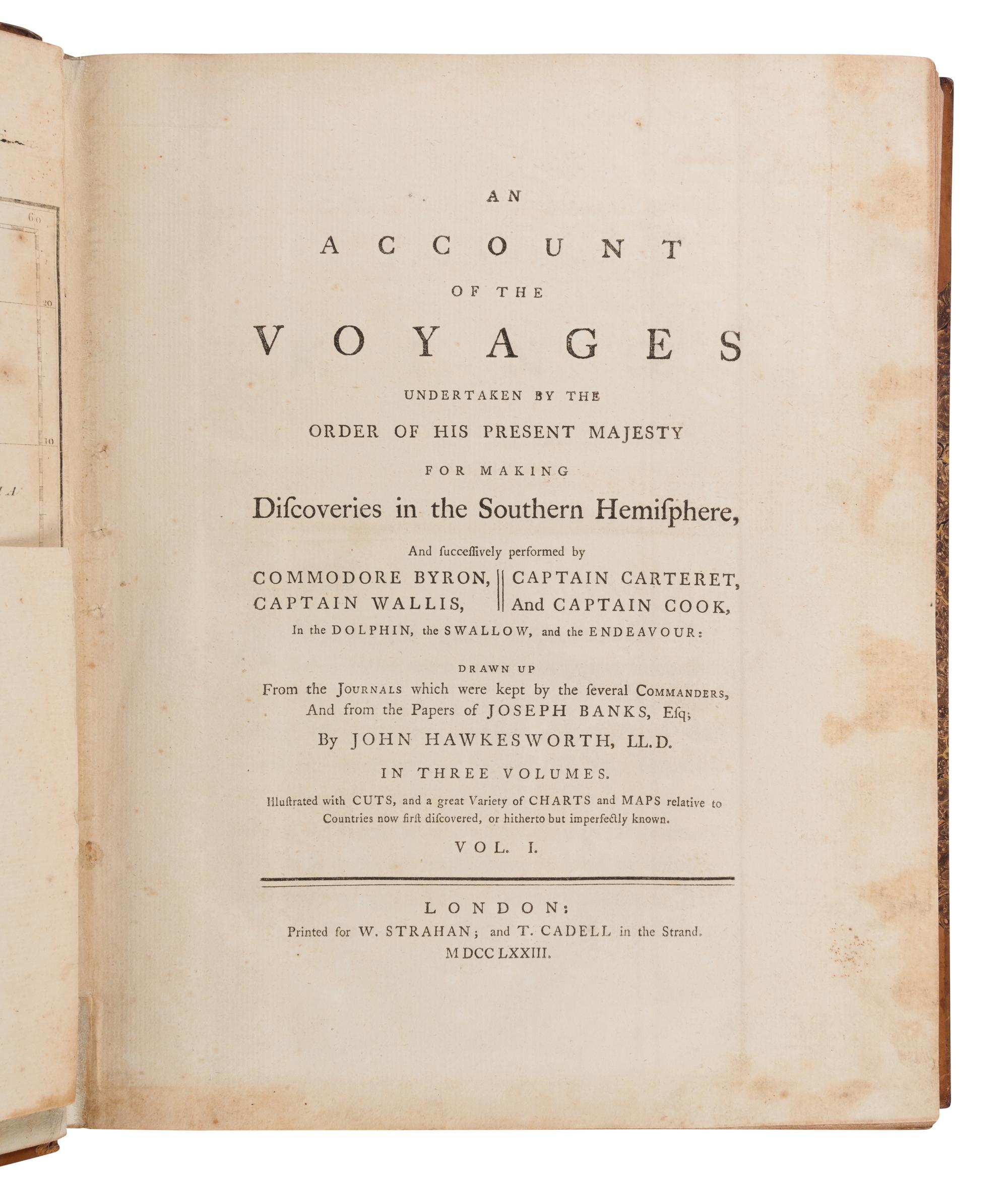 [TRAVEL & EXPLORATION]. COOK, James, Capt. (1728-1779). [Collected Voyages]. London: W. Strahan; and T. Cadell, 1773, 1777, 1784.
