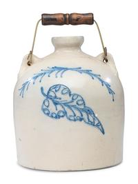 A Cobalt Decorated Stoneware Harvest or Field Jug Attributed to Wingerter Pottery