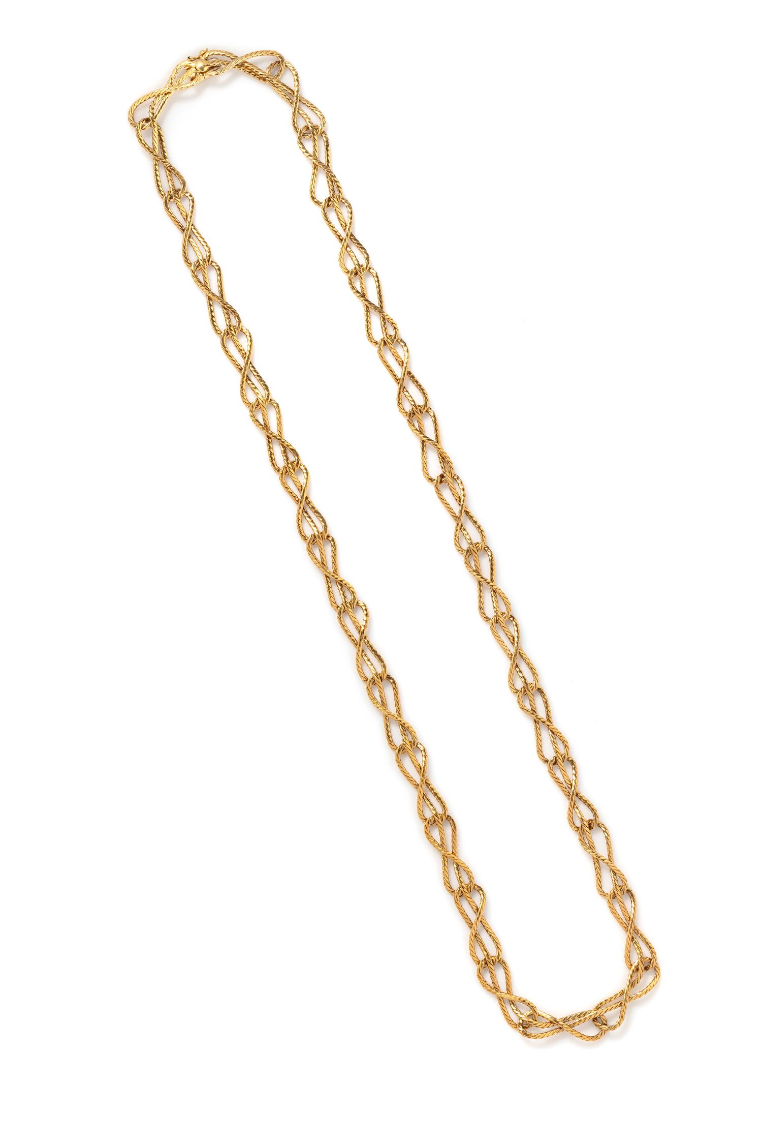 BUCCELLATI, YELLOW GOLD LONGCHAIN NECKLACE
