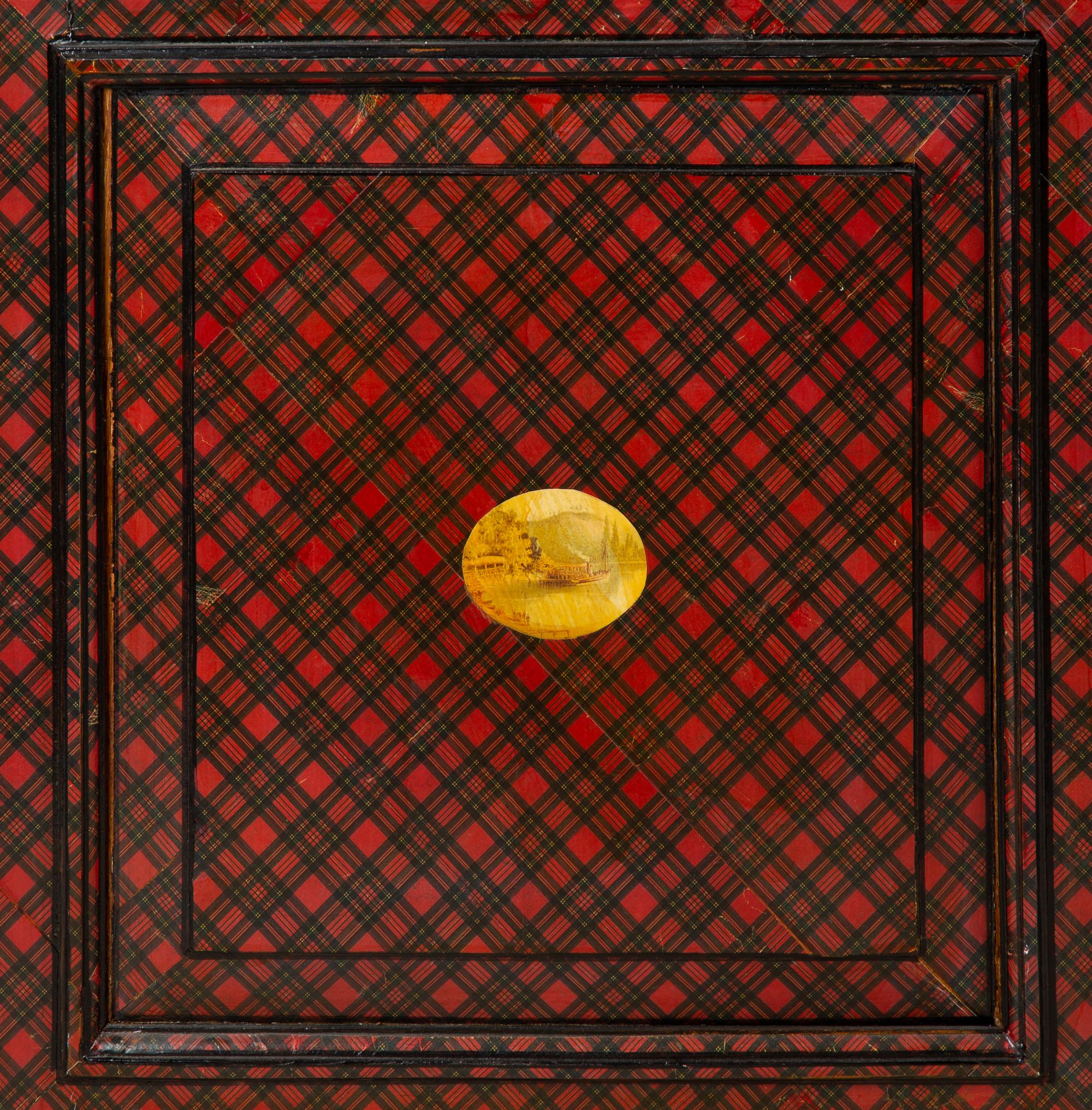 An English Tartanware Cabinet — 19TH CENTURY