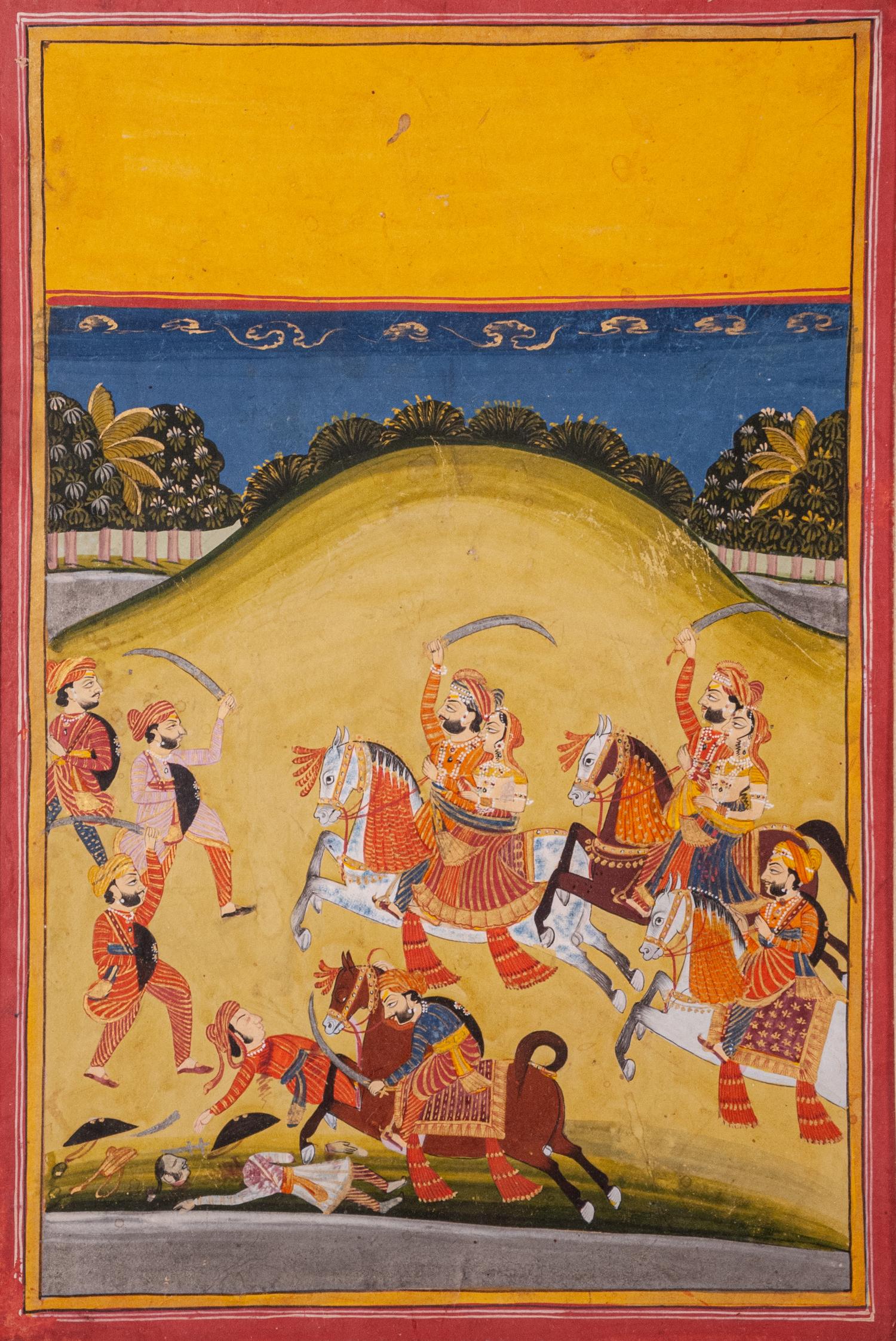 Three Indian Miniature Paintings