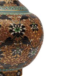 A Pair of Chinese Cloisonné Vases