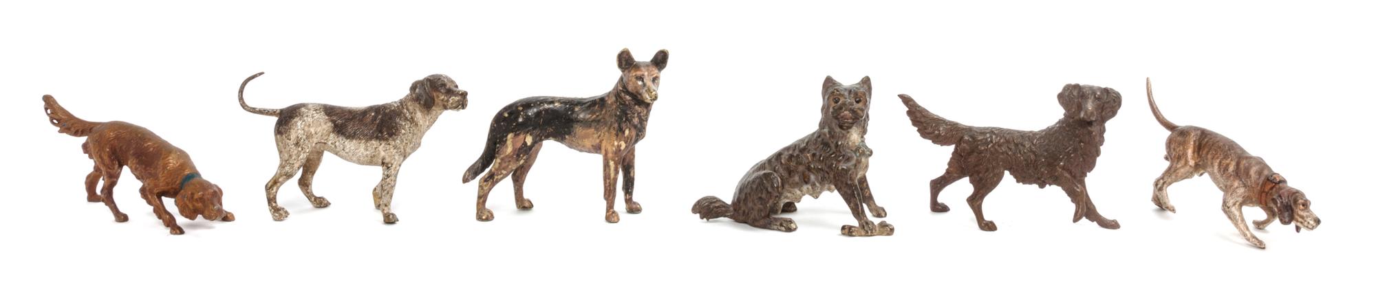 Six Austrian Cold Painted Bronze Figures Width of widest 4 1/4 inches. — FIRST HALF 20TH CENTURY