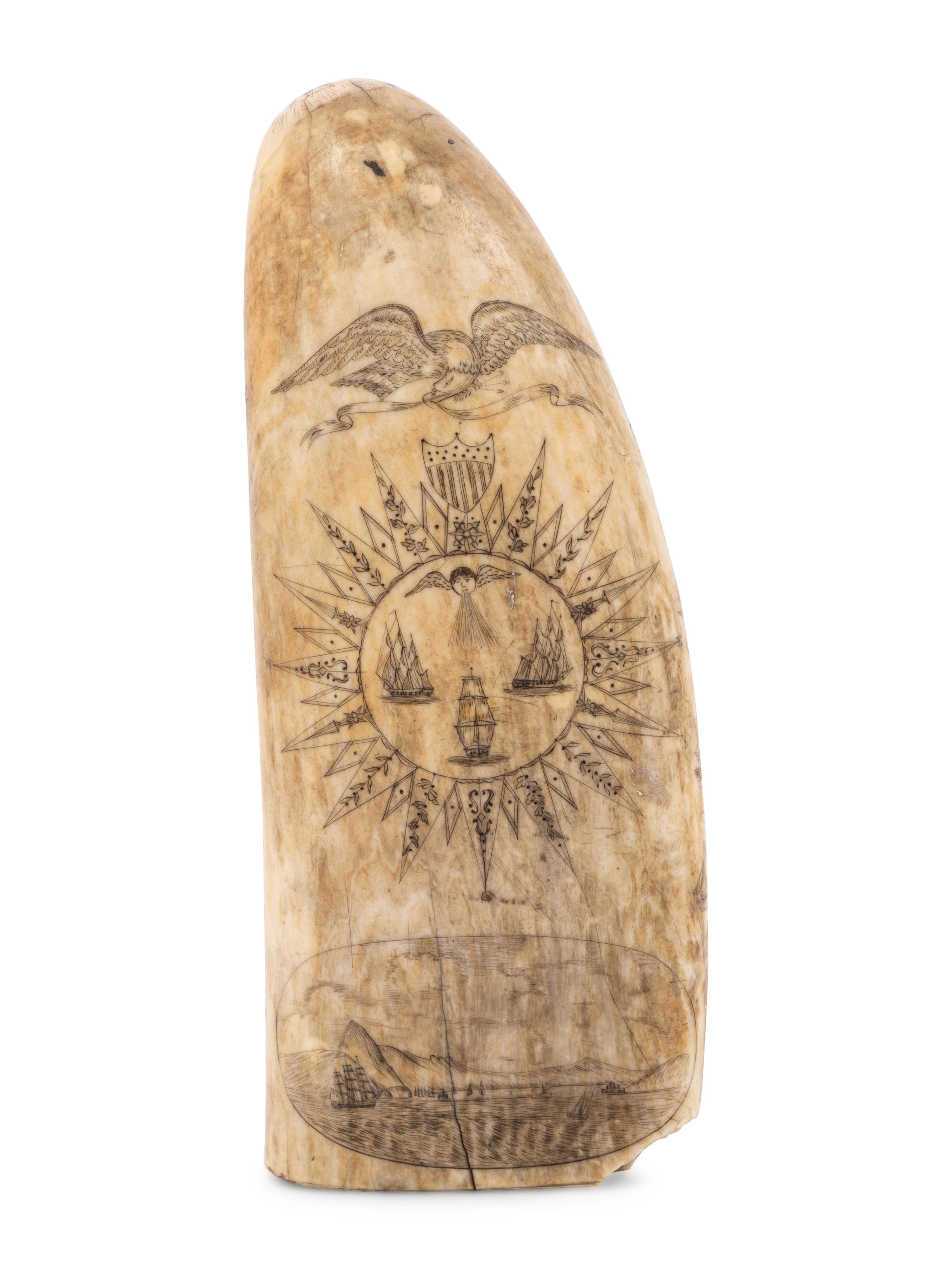 A Scrimshaw Whale Tooth