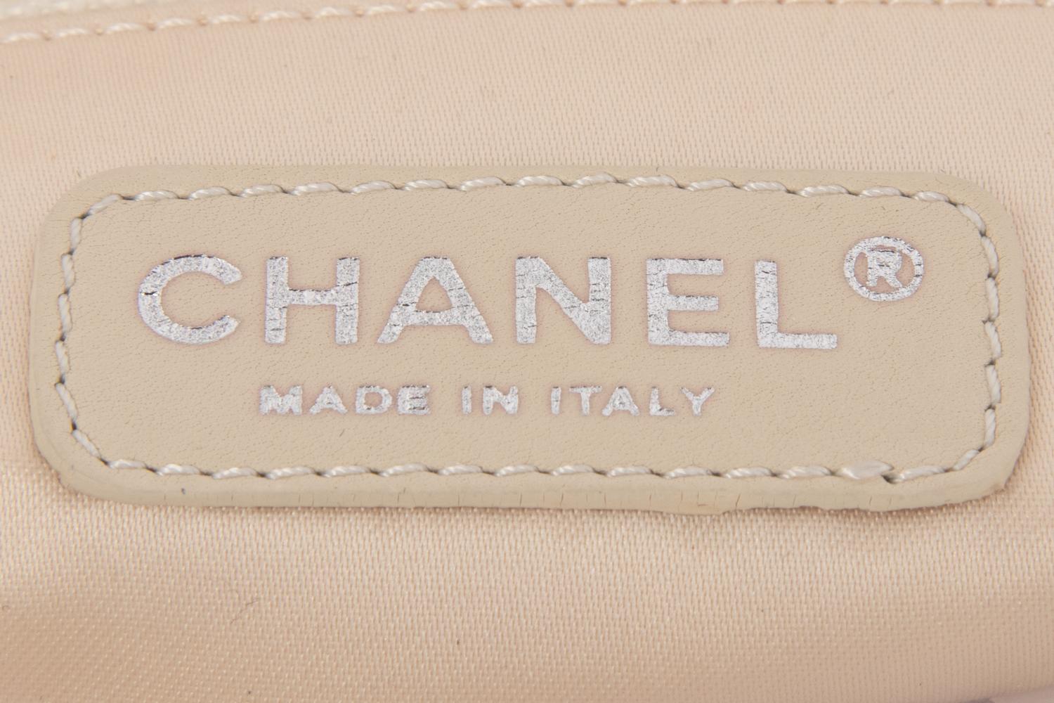 Chanel East-West White Quilted Lambskin Flap Bag