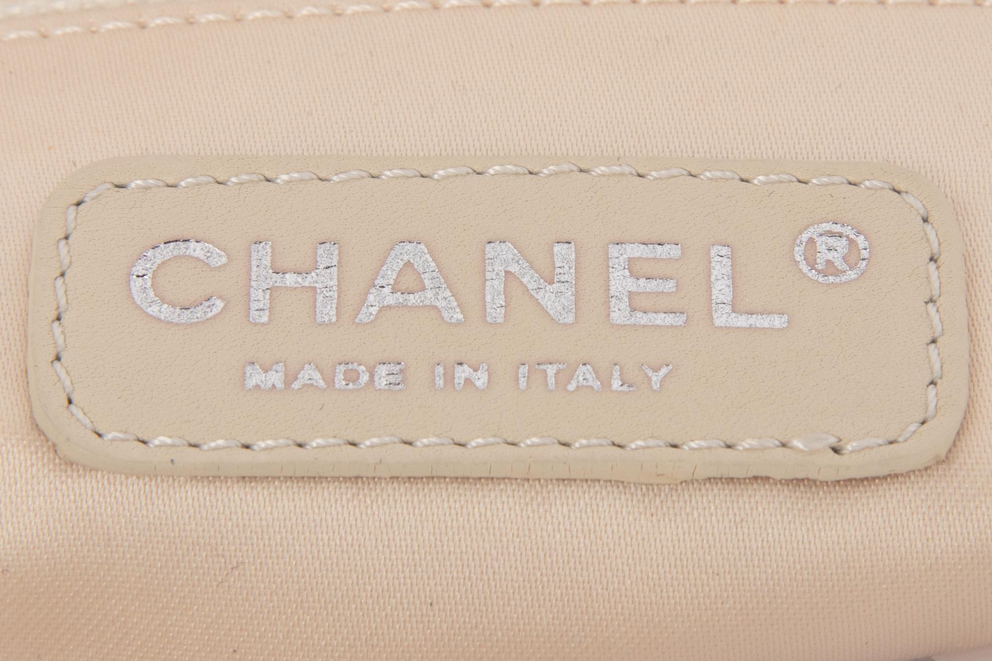 Chanel East-West White Quilted Lambskin Flap Bag