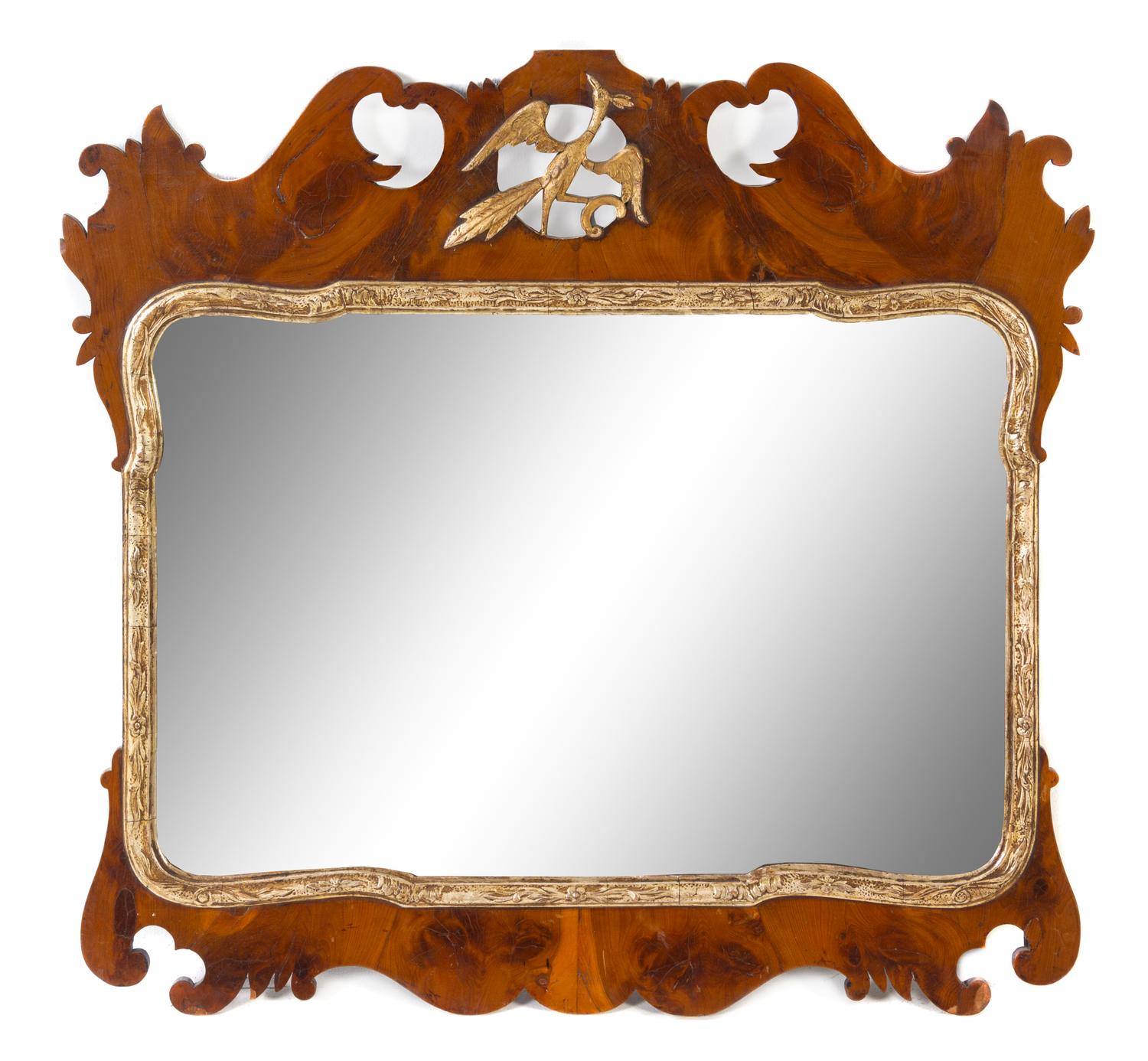 A George III Style Parcel Gilt Mahogany Mirror — LATE 19TH CENTURY