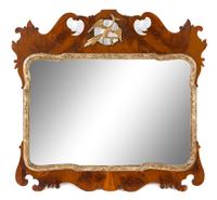 A George III Style Parcel Gilt Mahogany Mirror — LATE 19TH CENTURY