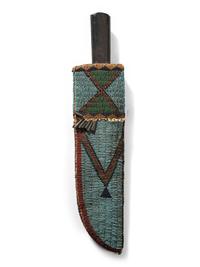 Sioux Beaded Double-Sided Knife Sheath, with Knife